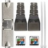 Tinklo laidas Kištukas rj45 be įrankių stp cat6a lizdas kaištis t568b t568a Qoltec