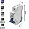 QOLTEC 52589 Viršsrovių grandinės pertraukiklis C10 / Saugiklis / AC / 10A / 1P