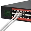 Šakotuvas Qoltec Przełącznik sieciowy SWITCH Gigabit Ethernet | 24x RJ45 | 2x SFP | 1000 Mb/s