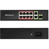 Šakotuvas Qoltec 52297 GREITO Ethernet PoE KOMUTATORIUS 8x RJ45 PoE 2x RJ45 Uplink 1x SFP | 120W | 1000 Mb