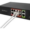 Šakotuvas Qoltec Przełącznik sieciowy SWITCH Fast Ethernet PoE | 8x RJ45 | 2x RJ45 Uplink | 120W | 10/100 Mb/s
