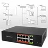 Šakotuvas Qoltec Przełącznik sieciowy SWITCH Fast Ethernet PoE | 8x RJ45 | 2x RJ45 Uplink | 120W | 10/100 Mb/s