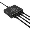 Šakotuvas „Qoltec Rozdzielacz“ skirstytuvas Ethernet mini jungiklis 1x4 RJ45 | 1000Mb/s | USB-C | Aliuminio