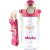 Akuku vaikiška gertuvė su šiaudeliu 480 ml. Rožinė, A0725