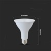 V-tac 11W LED lemputė, E27, PAR30, 4000K, 40°
