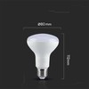 V-tac 11W LED lemputė, E27, R80, 4000K, 120°