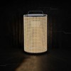 1,2W LED pastatomas įkraunamas lauko šviestuvas, medžio/juodos sp., 2800-3200K, dimeriuojamas, su saulės baterija