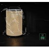 1,2W LED pastatomas įkraunamas lauko šviestuvas, medžio/juodos sp., 2800-3200K, dimeriuojamas, su saulės baterija