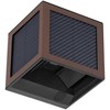 Sieninis šviestuvas 9W LED sieninis įkraunamas šviestuvas su saulės baterija ir judesio davikliu, rudas, 3000/4000/6000K, IP65