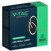 22W LED sieninis šviestuvas, juodos/baltos sp., 4000K