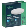 V-tac 24W LED paviršinis šviestuvas, baltas, 4000K, IP44, SAMSUNG LED chip, su judesio davikliu