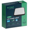 V-tac 24W LED paviršinis šviestuvas, kvadratinis, juodas, 4000K, IP44, SAMSUNG LED chip