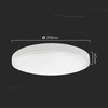 V-tac 24W LED paviršinis šviestuvas, baltas, 6500K, IP44, SAMSUNG LED chip