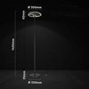 25W LED pastatomas šviestuvas, juodos/baltos sp., 4000K