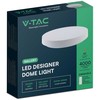 Lubinis šviestuvas V-tac 30/60W LED paviršinis šviestuvas, baltas, 3000/4000/6500K, dimeriuojamas, ELEGANT dangtelis
