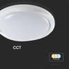 Lubinis šviestuvas V-tac 30/60W LED paviršinis šviestuvas, baltas, 3000/4000/6500K, dimeriuojamas, CYCLONE dangtelis