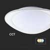 Lubinis šviestuvas V-tac 30/60W LED paviršinis šviestuvas, baltas, 3000/4000/6500K, dimeriuojamas, PHANTOM dangtelis