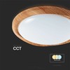 Lubinis šviestuvas V-tac 30/60W LED paviršinis šviestuvas, medžio sp., 3000/4000/6500K, dimeriuojamas, CYCLONE dangtelis