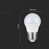 V-tac 6,5W LED lemputė, E27, G45, 3000K, 180°