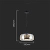 V-tac 6W LED pakabinamas šviestuvas, gintaro/juodos sp., 3000K