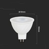 V-tac 6W LED lemputė, GU5.3, MR16, 3000K, 110°
