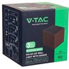 Sieninis šviestuvas V-tac 9W LED sieninis fasado šviestuvas su saulės baterija ir judesio davikliu, rūdžių sp., 3000/4000/5000K