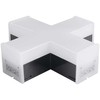 V-tac 12W LED X formos linijinio šviestuvo sujungimas, juodas, 6500K