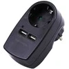 V-tac Kištukinis lizdas, 2 usb jungtys, juodas, DC:5V, 2.1A