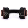 Bluetooth ausinės V-TAC, reguliuojamu lankeliu, rudos spalvos.