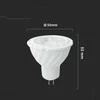 V-tac 6W LED lemputė, GU5.3, MR16, 3000K, 38°