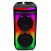 400W įkraunama kolonėlė su mikrofonu, nuotolinio valdymo pulteliu, RGB LED