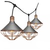 6vnt. lempučių laikiklis V-TAC, E27, IP65, rausvo aukso spalvos, laido ilgis 3m