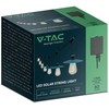 V-tac 3W LED girlianda su saulės baterija, 15 lempučių, 3000K, IP44
