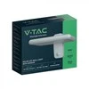 Sieninis šviestuvas V-tac 15W LED paviršinis šviestuvas su saulės baterija ir judesio davikliu, baltas, 4000/6000K