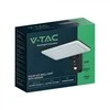 Sieninis šviestuvas V-tac 15W LED paviršinis šviestuvas su saulės baterija ir judesio davikliu, juodas, 4000/6000K