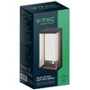 Sieninis šviestuvas V-tac 1W LED sieninis lauko šviestuvas su saulės baterija ir judesio davikliu, juodas, 3000K, IP54