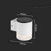 Sieninis šviestuvas V-tac 1W LED sieninis lauko šviestuvas su saulės baterija, baltas, 3000K, IP54