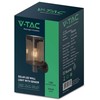 Sieninis šviestuvas V-tac 2,5W LED sieninis lauko šviestuvas su saulės baterija ir judesio davikliu, juodas, 3000K, IP54