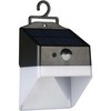 Sieninis šviestuvas V-tac 2W LED sieninis lauko šviestuvas su saulės baterija ir judesio davikliu, baltos/juodos sp., 4000K, IP65