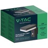 Sieninis šviestuvas V-tac 5,5W LED sieninis lauko šviestuvas su saulės baterija ir judesio davikliu, juodas, 3000K, IP54