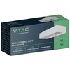 Sieninis šviestuvas V-tac 6W LED sieninis lauko šviestuvas su saulės baterija ir judesio davikliu, baltas, 4000K, IP65