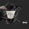 Sieninis šviestuvas V-tac 15W LED sieninis lauko šviestuvas su saulės baterija ir judesio davikliu, juodas, 4000/6000K