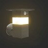 Sieninis šviestuvas V-tac 3W LED įkraunamas sieninis lauko šviestuvas su saulės baterija ir judesio davikliu, juodas, 3000K, IP54