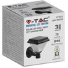 V-tac 0,8W sieninis lauko šviestuvas, juodas, nuotolinis valdymas, su saulės baterija, IP44