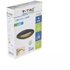 10W LED sieninis šviestuvas V-TAC, juodas, IP20, 3000K (šiltai balta)