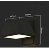V-tac 15W LED sieninis šviestuvas, juodas, 3000K, IP65, šviečia į viršų ir į apačią