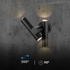 V-tac 6W LED sieninis šviestuvas, juodas, 3000K