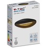 V-tac 9W LED sieninis šviestuvas, juodas, 3000K
