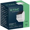 Sieninis šviestuvas V-tac 2,5W LED sieninis įkraunamas šviestuvas su saulės baterija ir judesio davikliu, baltas, 3000/4000/6000K, IP65