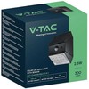Sieninis šviestuvas V-tac 2,5W LED sieninis įkraunamas šviestuvas su saulės baterija ir judesio davikliu, juodas, 3000/4000/6000K, IP65